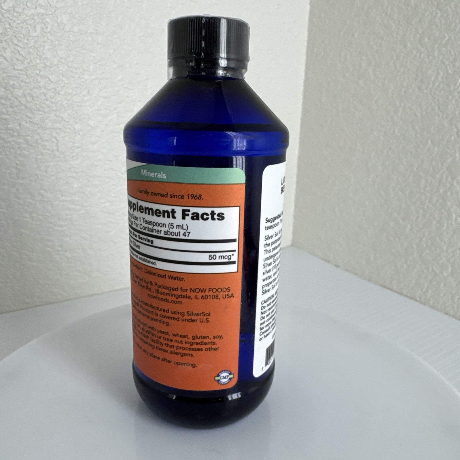NOW Foods Silver Sol Liquid 10 PPM 8 Ounce 04/2026EXP