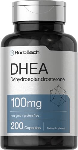 Dhea 100 Mg | 200 Capsulas | Suplemento Sin Omg, Sin Gluten | Por Horbaach