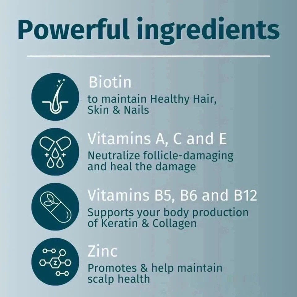 5 pack of WEEM Hair Skin plus Nails Gummy Vitamins, Vegan biotin Vitamins,