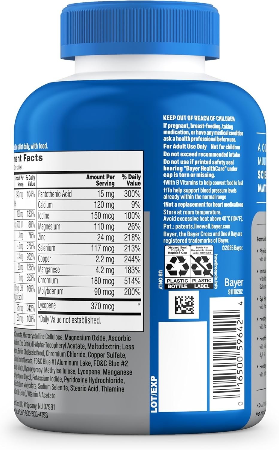 One A Day Men’s 50+ Healthy Advantage Multivitamin, Multivitamin for Men with Vi