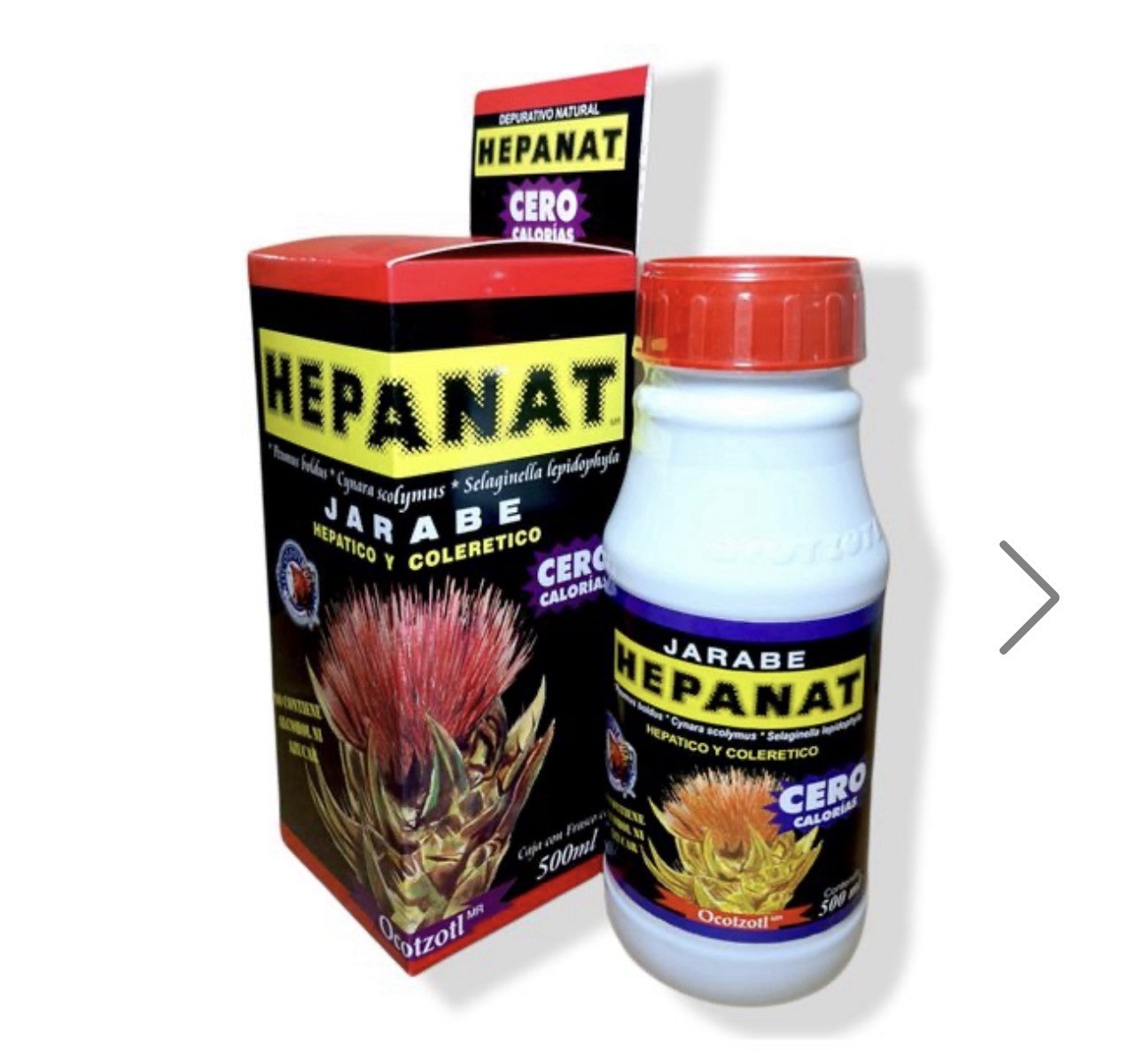 HEPANAT Herbal Syrup 500 ml. Boldo Artichoke Sugar Free Alcohol Free 0 Calories