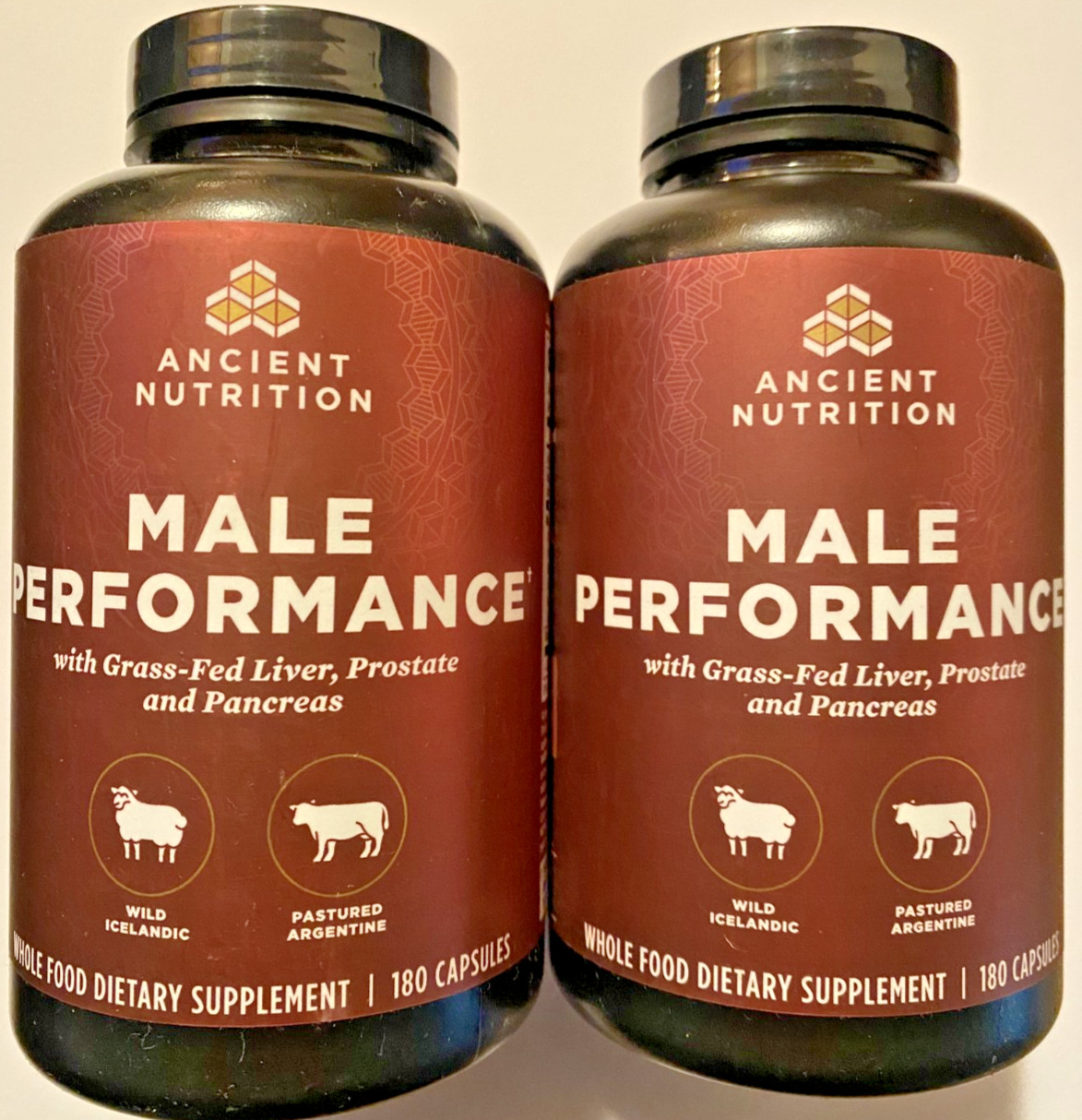 2 X Bottles Ancient Nutrition Male Performance Liver Prostate Pancreas Exp 6/25