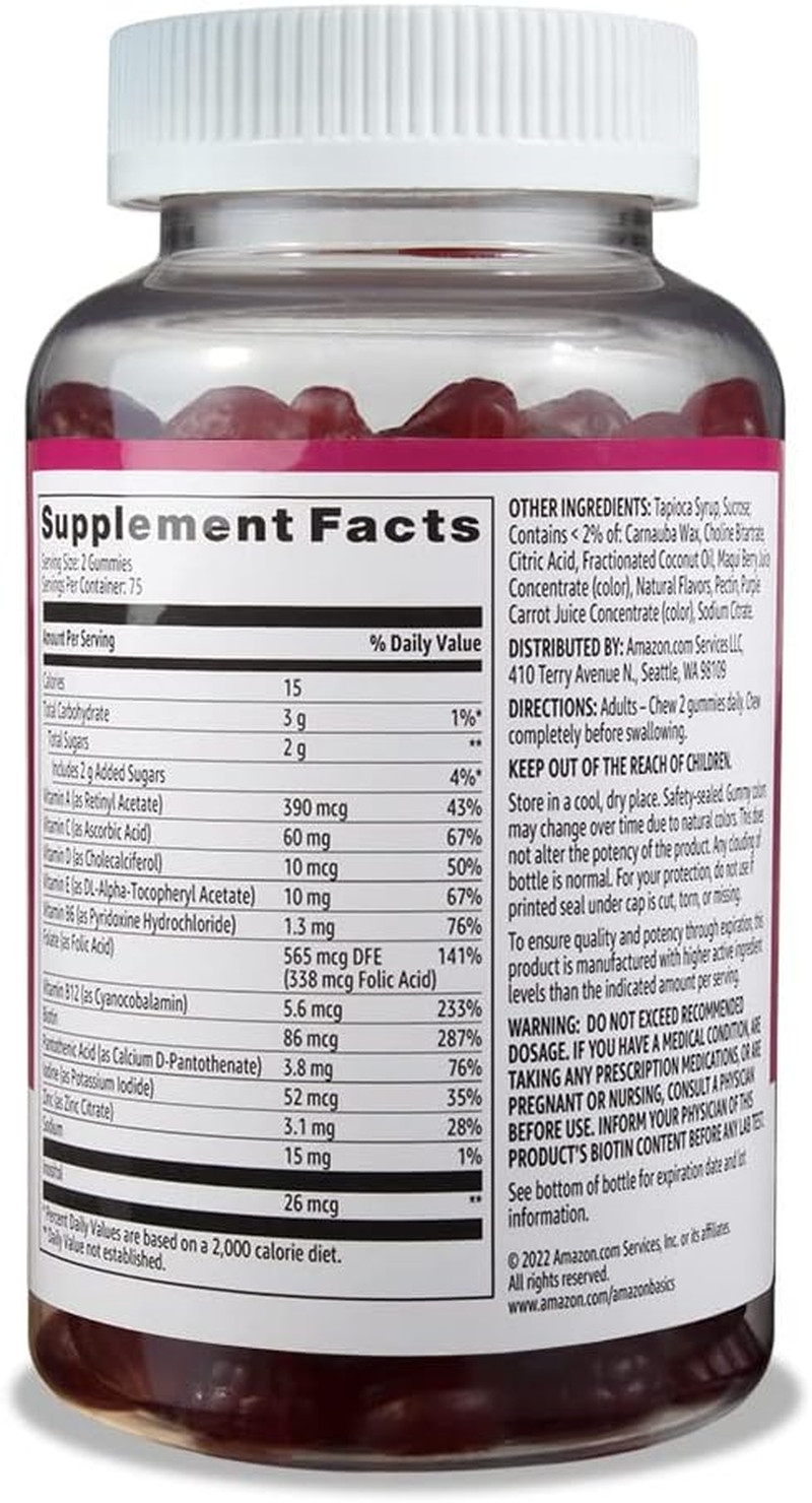 Adult Multivitamin Gummies, Mixed Berry & Cherry, 150 Gummies, 75-Day Supply, Pa
