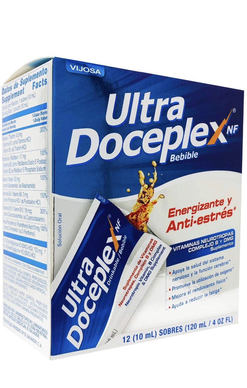 Ultra Doceplex Energy Pouch Complex B Apricot Flavor – 120ml Liquid