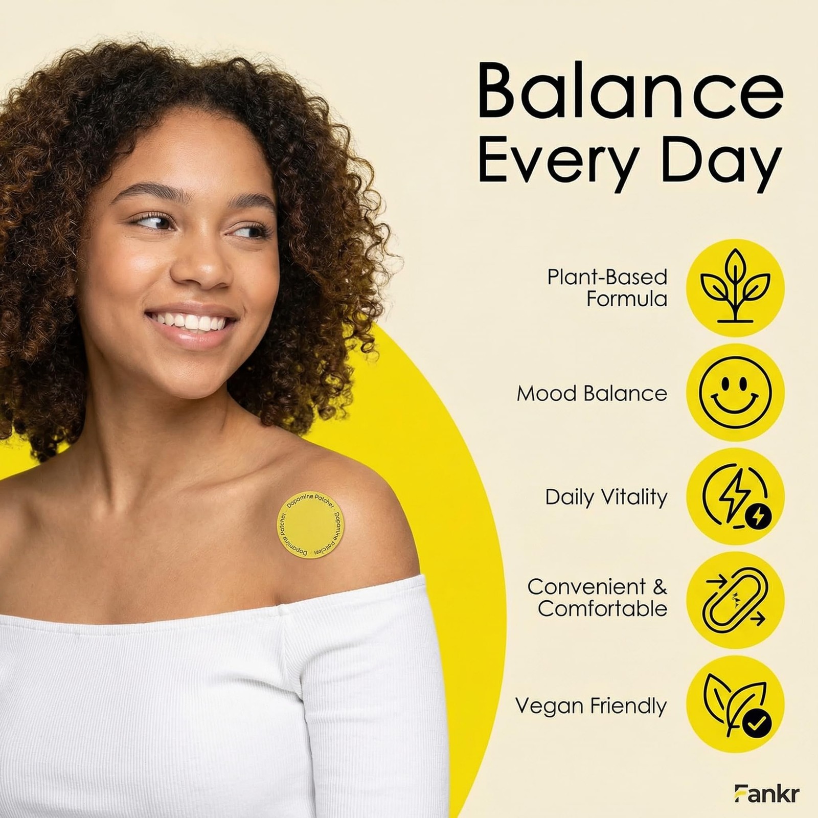 Dopamine Patches, Extra Strength PlantBased Formula, Supports Dopamine & Sero…