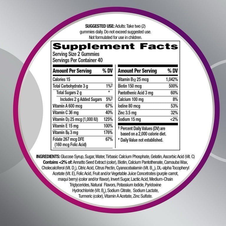 Centrum Women 50+ Multivitamin Gummies 140 Ct Each 3 Pack for Women’s Health