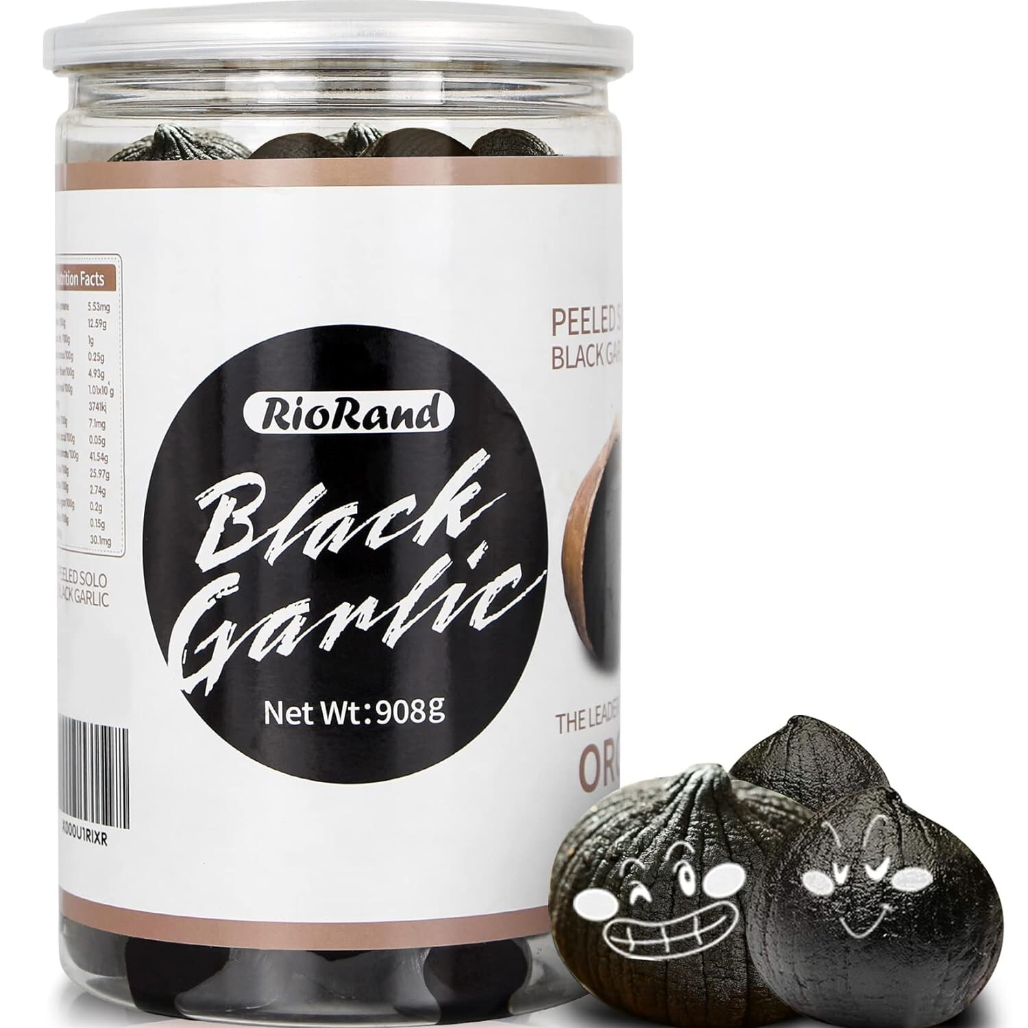 908g / 2 libra de ajo negro entero pelado envejecido durante 90 días completos