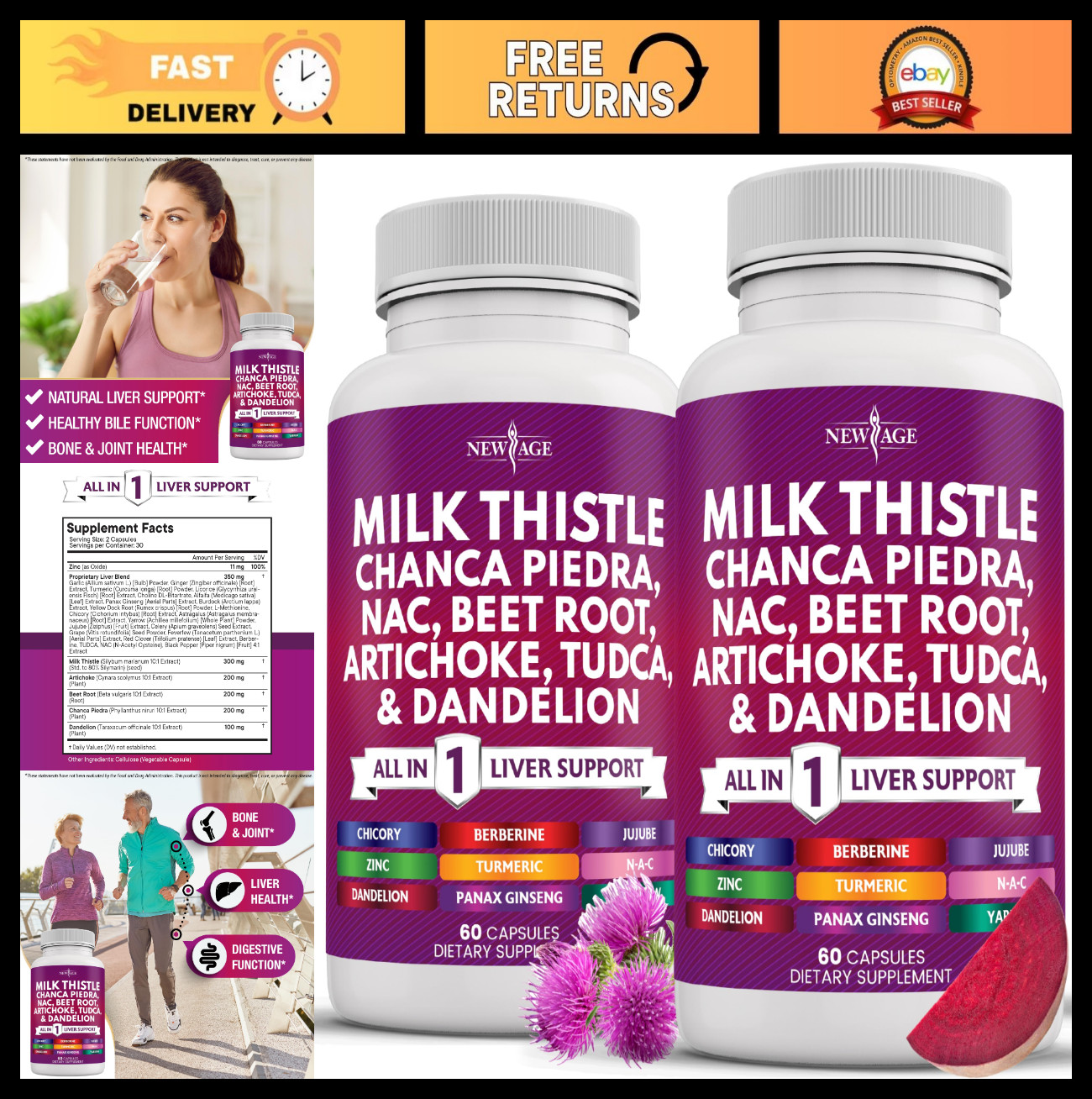 Milk Thistle, NAC, Chanca Piedra, Beet Root, Artichoke, Dandelion Root, TUDCA &