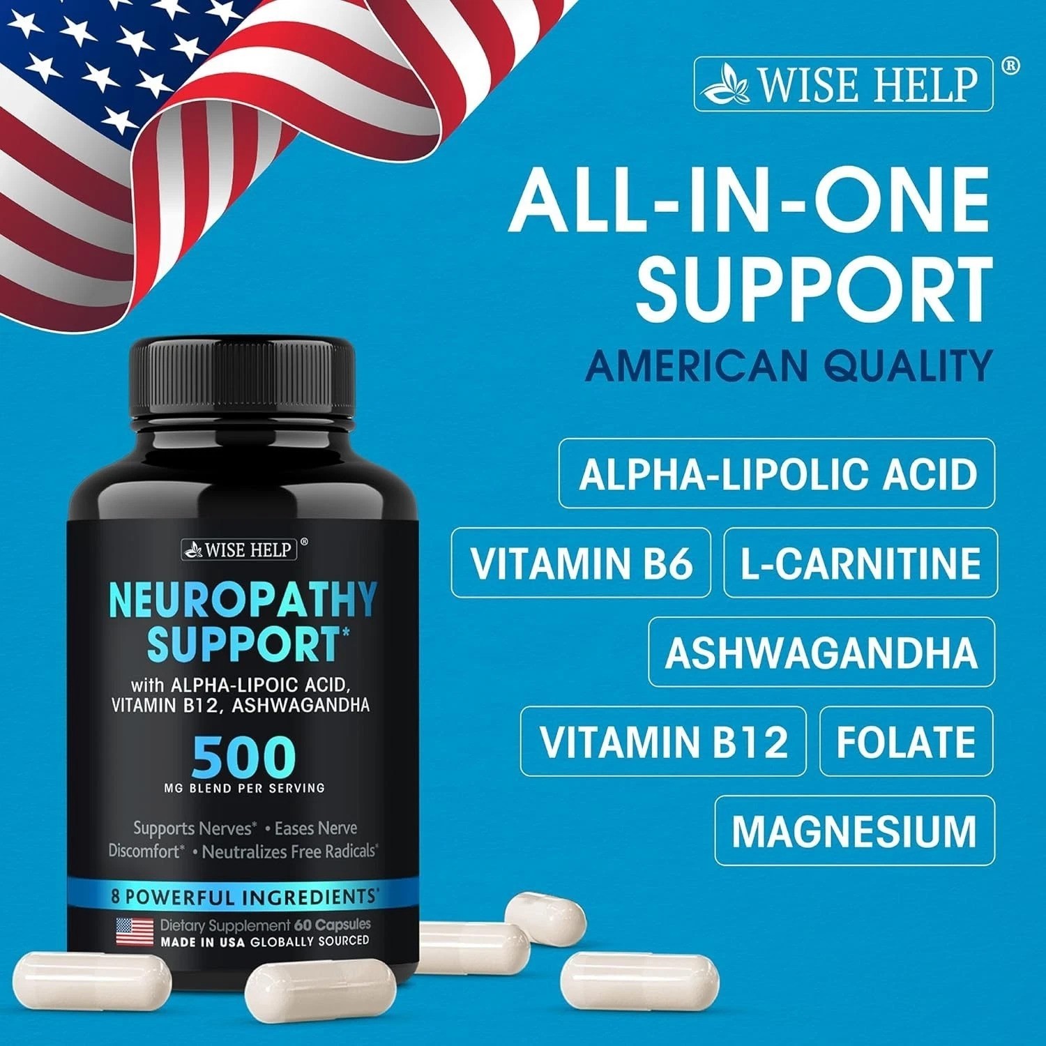 Scientifically Formulated Neuropathy Relief – 60 Natural Capsules for All Ages