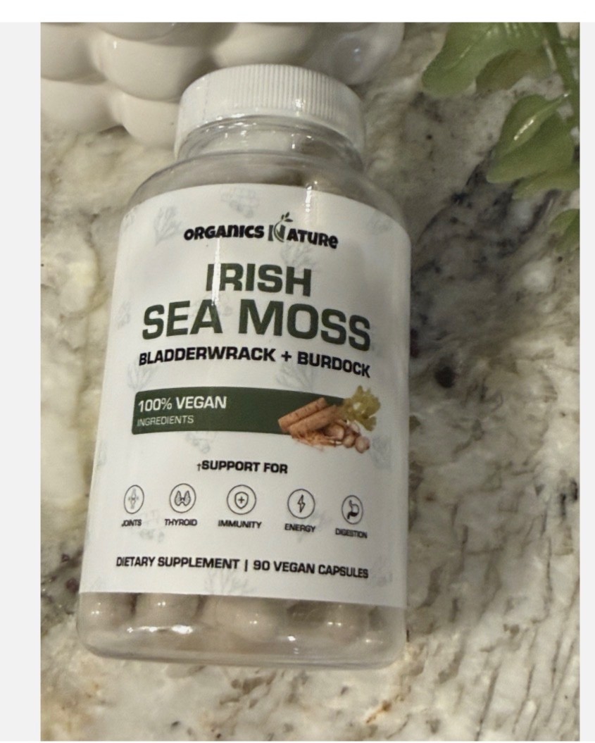 Organics Nature Irish Sea Moss Vegan Capsules EXPIRED 04/2026