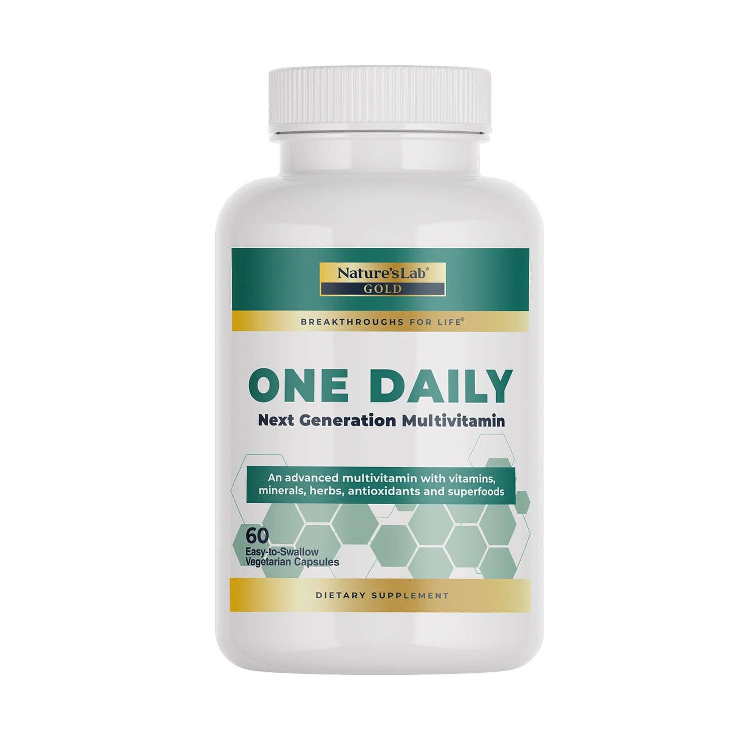 Nature’s Lab Gold One Daily Multivitamin – Contains 19 Essential Vitamins & M…