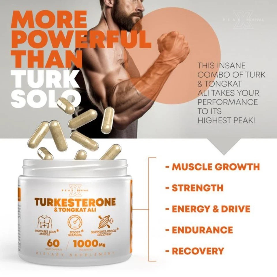 2 Pack Peak Revival X Alpha Muscle Stack Supplement Supports Fast Muscle Growth