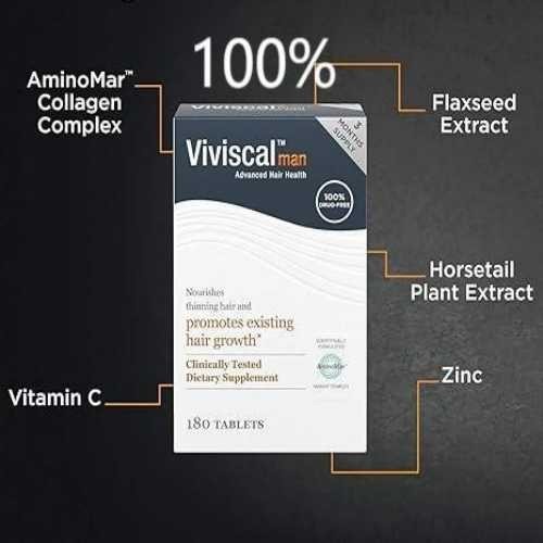 Viviscal Men Hair Growth Supplements 180 Tablets – 3 Month Supply