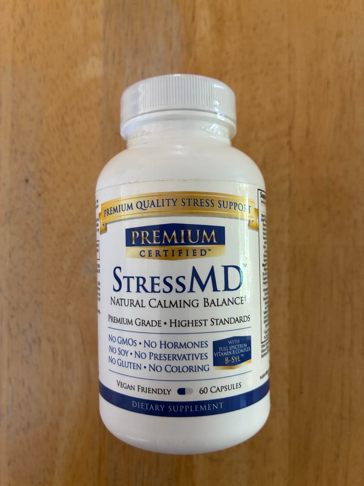 Premium Certified STRESS MD Natural Anxiety Calming Balance Support 60 Capsules