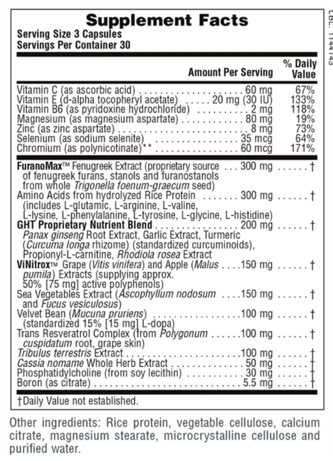 Nature’s Plus GHT Male Hormone and Testosterone Boost for Men 90 Capsules 5/2026