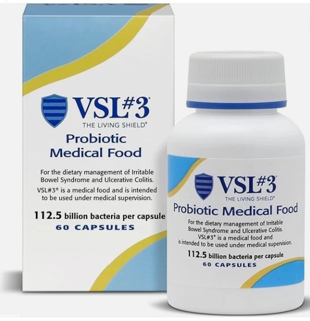 «High-Potency Gut – 60 Capsules, VSL#3 Probiotics 112.5B CFUs Support»