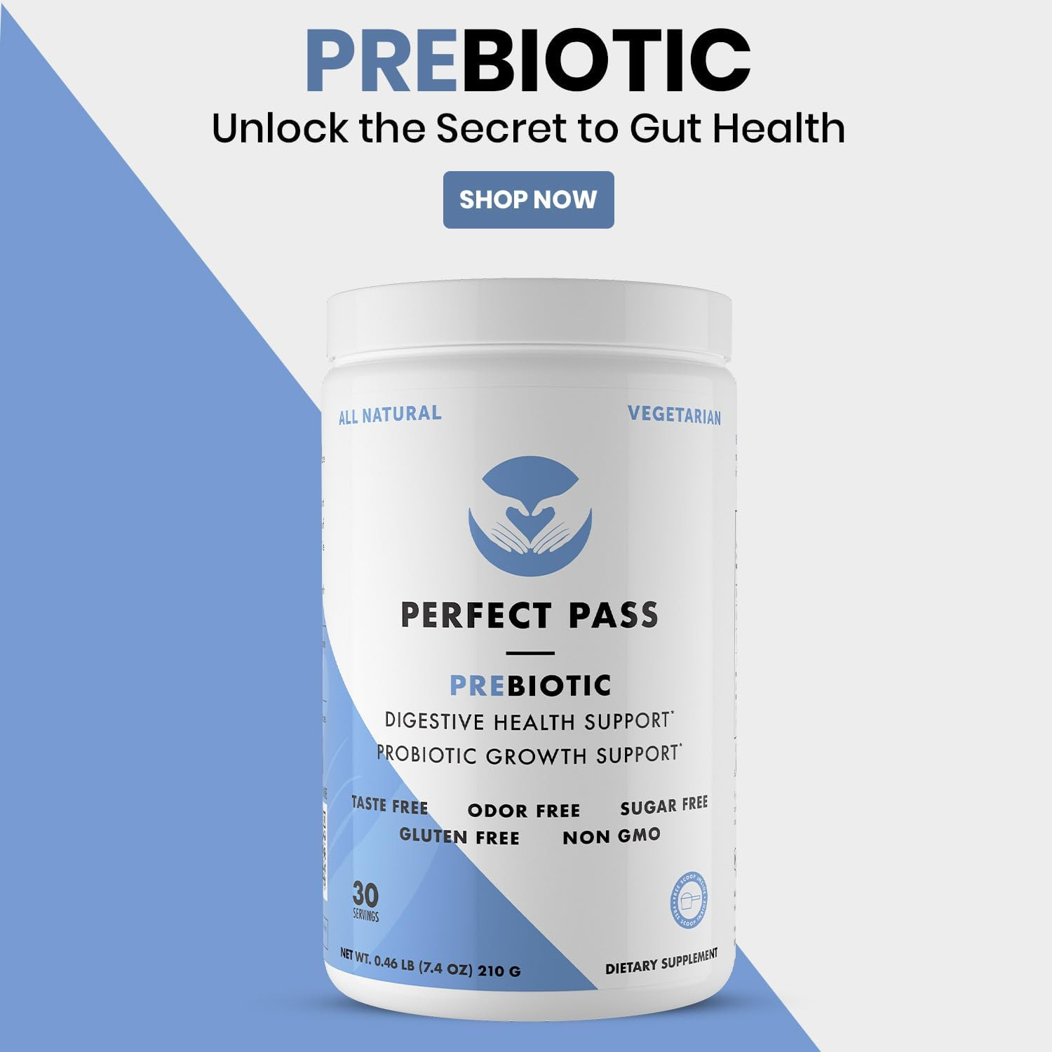 Prebiotic PHGG Partially Hydrolyzed Guar Gum 210G Powder – 100% Natural Glute…