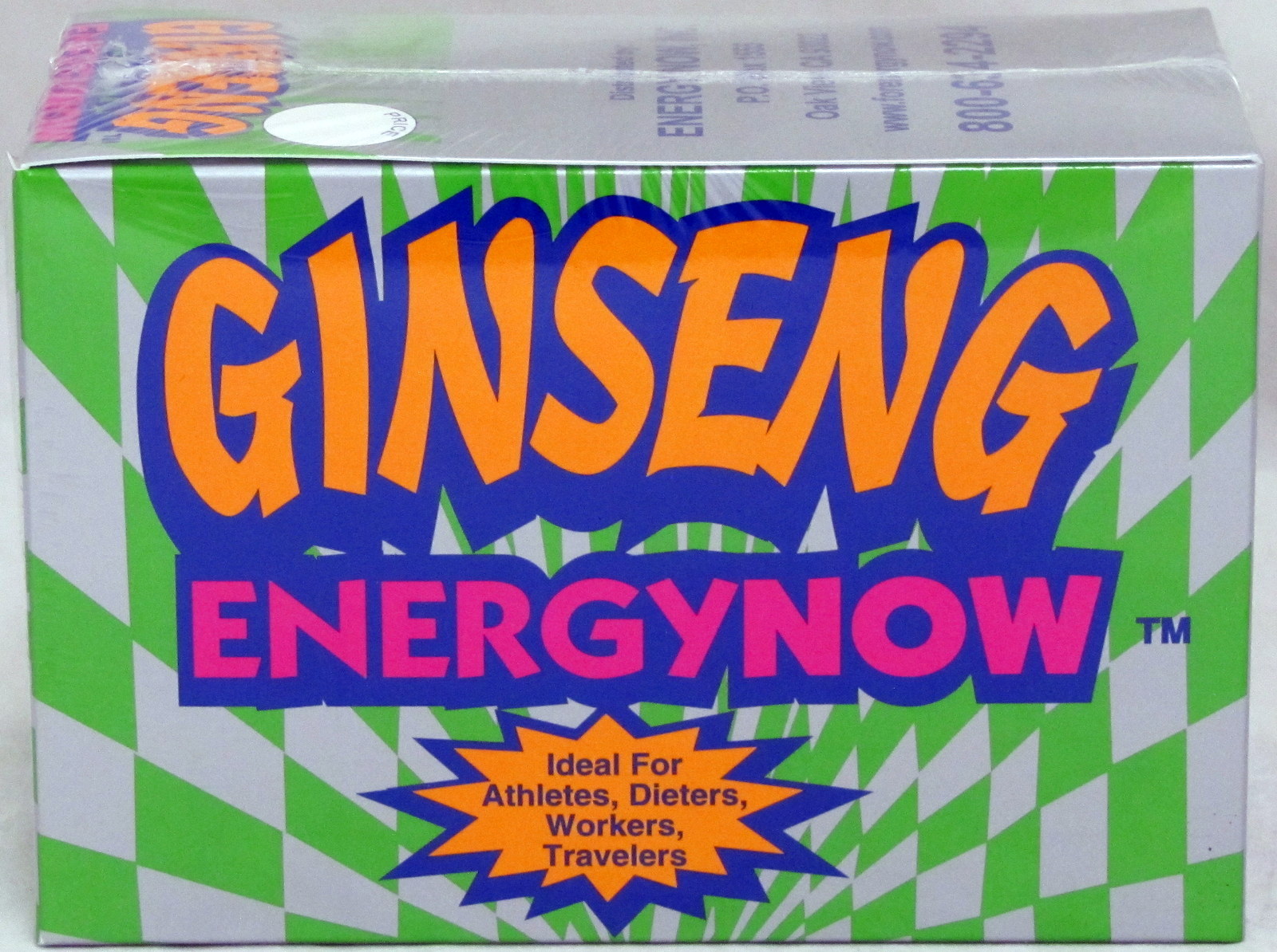 Ginseng Energy Now Herbal Supplements Box of 24 Packs 72 Pills Weight Loss