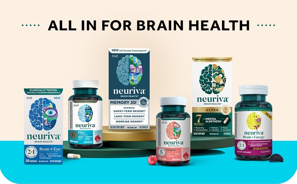 Neuriva Memory 3D Brain Supplement Decaffeinated Nootropic 50 Caps Memory 05/26