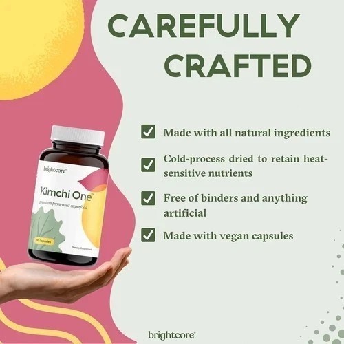 Brightcore Nutrition Kimchi One Kimchi Powder Capsules Probiotics Enzymes 1 pack