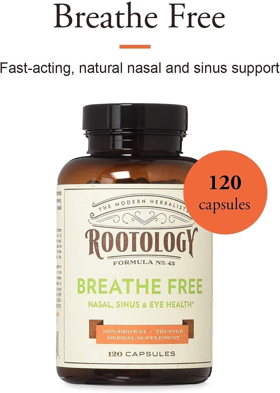 Rootology Breathe Free – Natural Nasal & Sinus Support – 120 Capsules