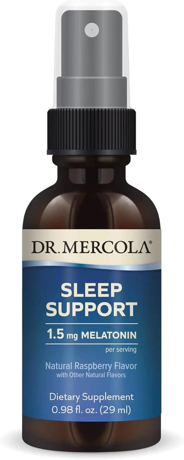 Dr. Mercola Sleep Support with Melatonin Natural Raspberry 0.98 fl.oz / 29 ml