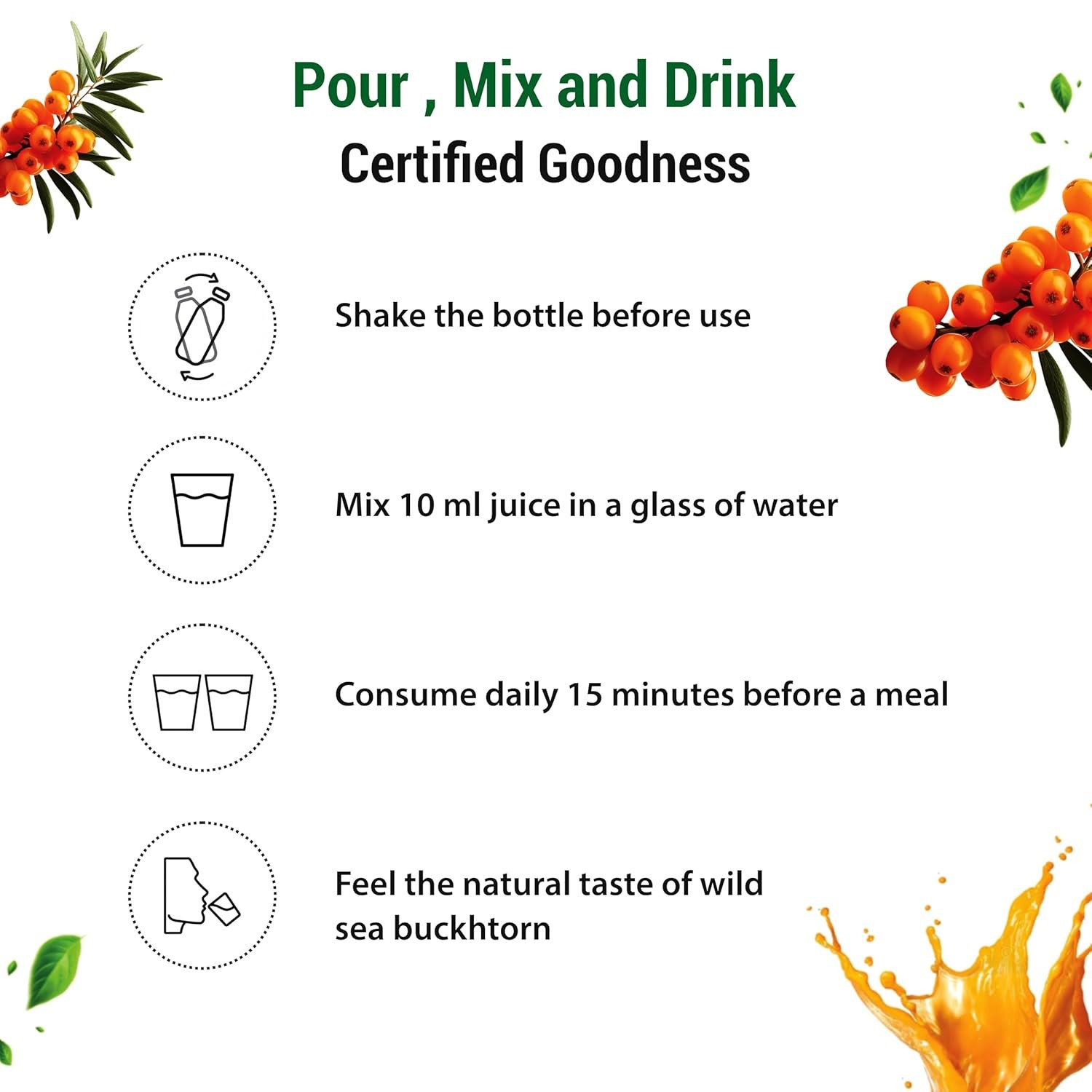 Biosash Himalayan Sea Buckthorn Pulp Concentrate 250ml
