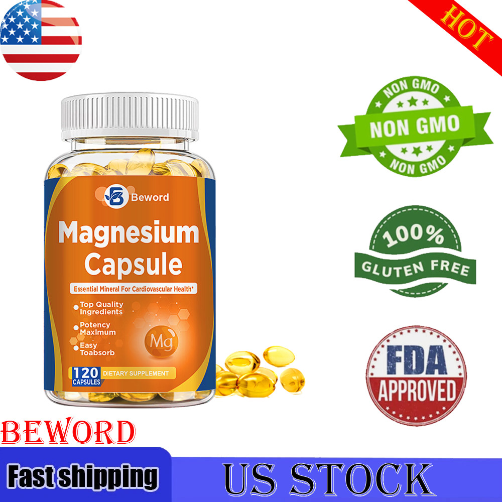 500mg Magnesium Glycinate High Absorption,Improved Sleep,Stress & Anxiety Relief