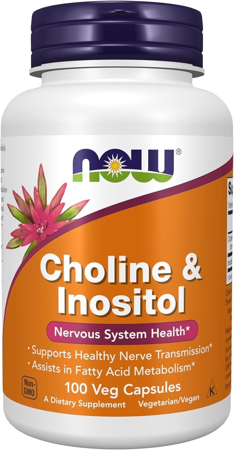 NOW FOODS Choline & Inositol 500 mg Capsules