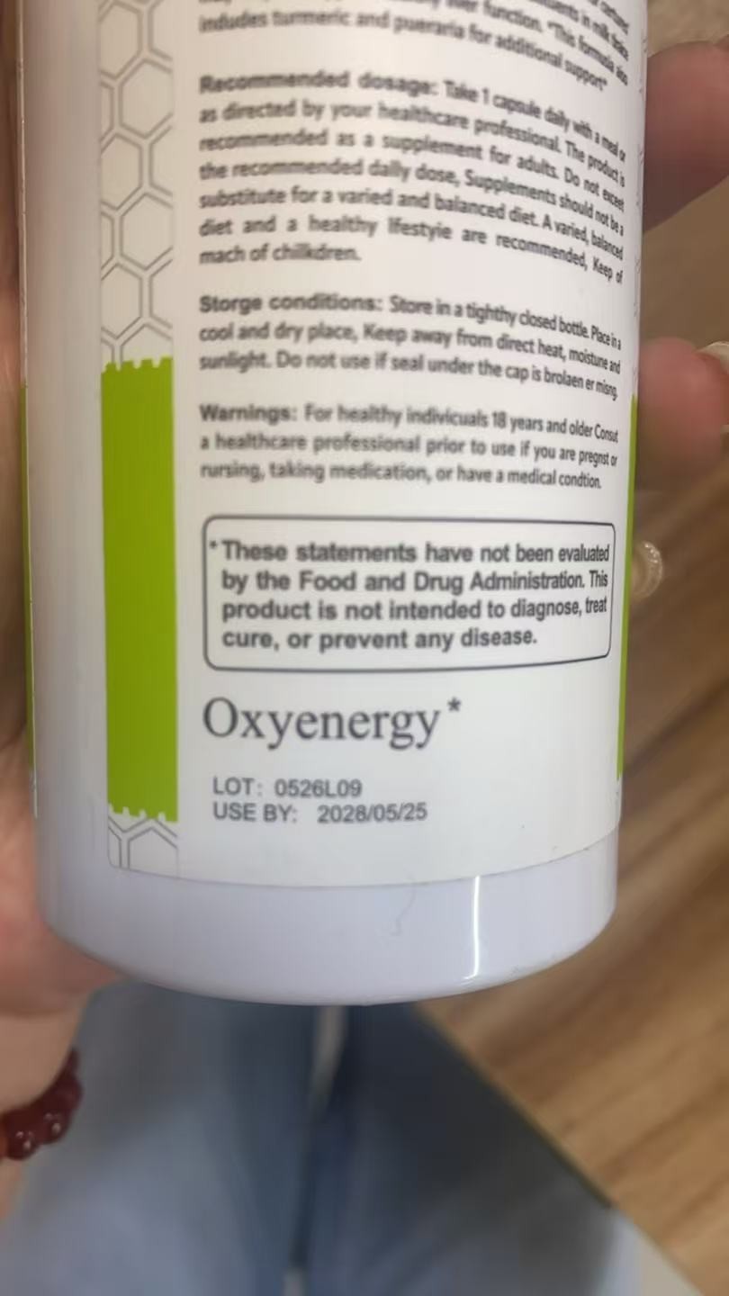 OXYENERGY Milk Thistle Liver Support 3-Pack Silymarin Turmeric 180 Veggie Caps