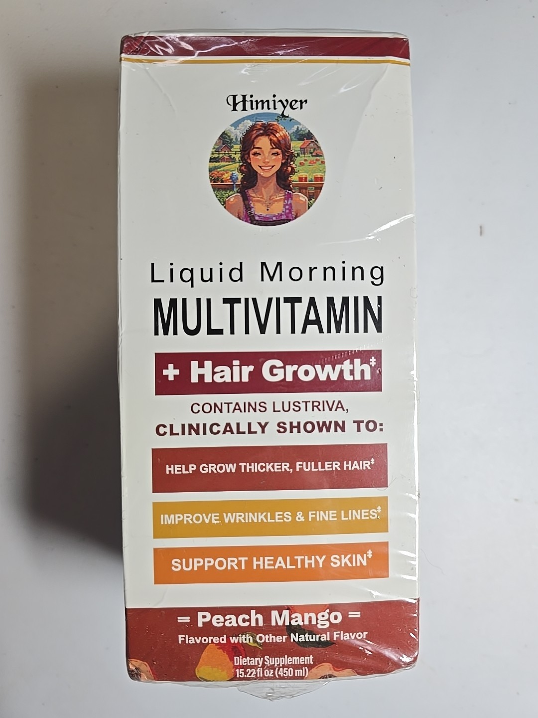Himiyer Liquid Morning Multivitamin Hair Growth Peach Mango 15.2 fl oz exp:12/26