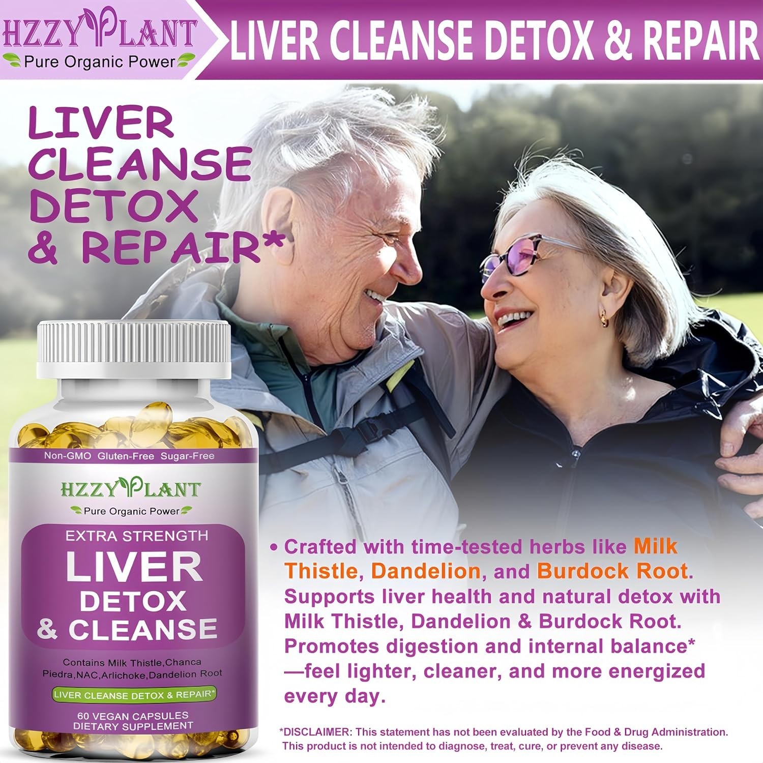 Liver Cleanse Detox & Repair Softgels with Milk Thistle – 60 Non-GMO Servings