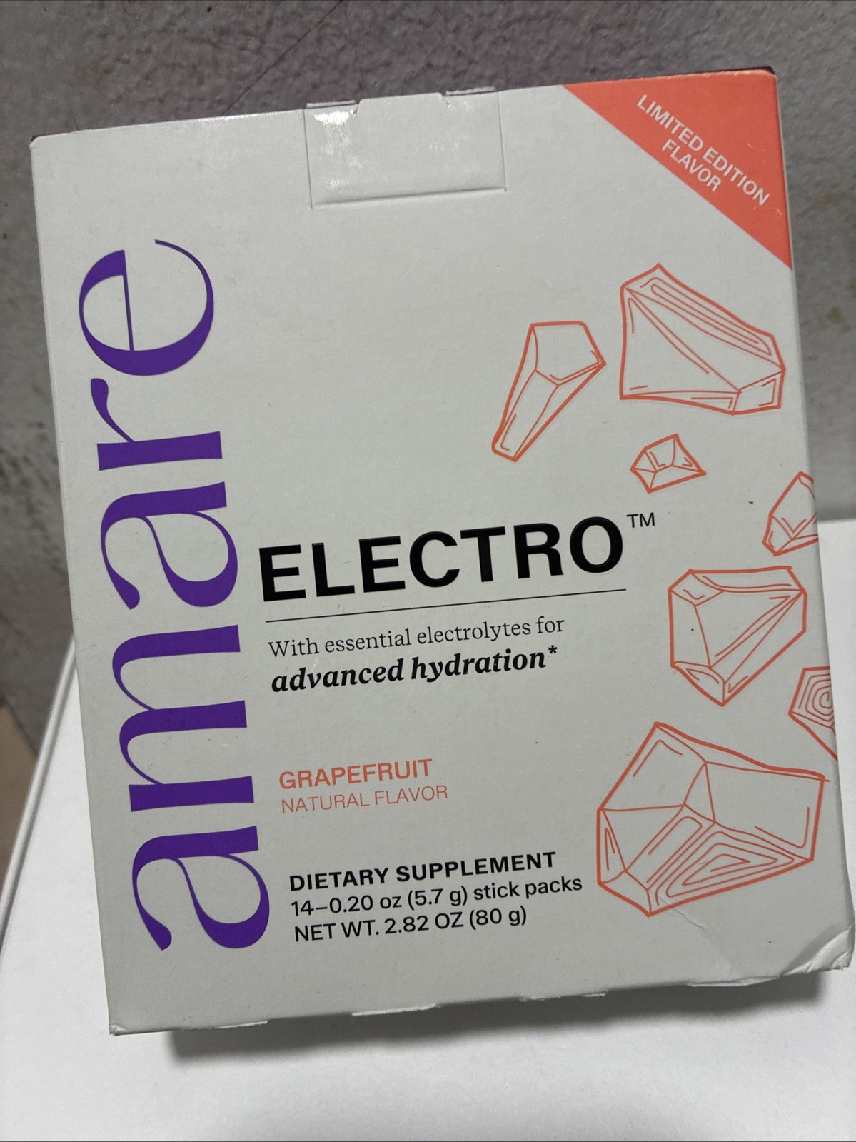 Amare Electro Grapefruit Hydration 14 Pack Electrolyte Powder Grapefruit New
