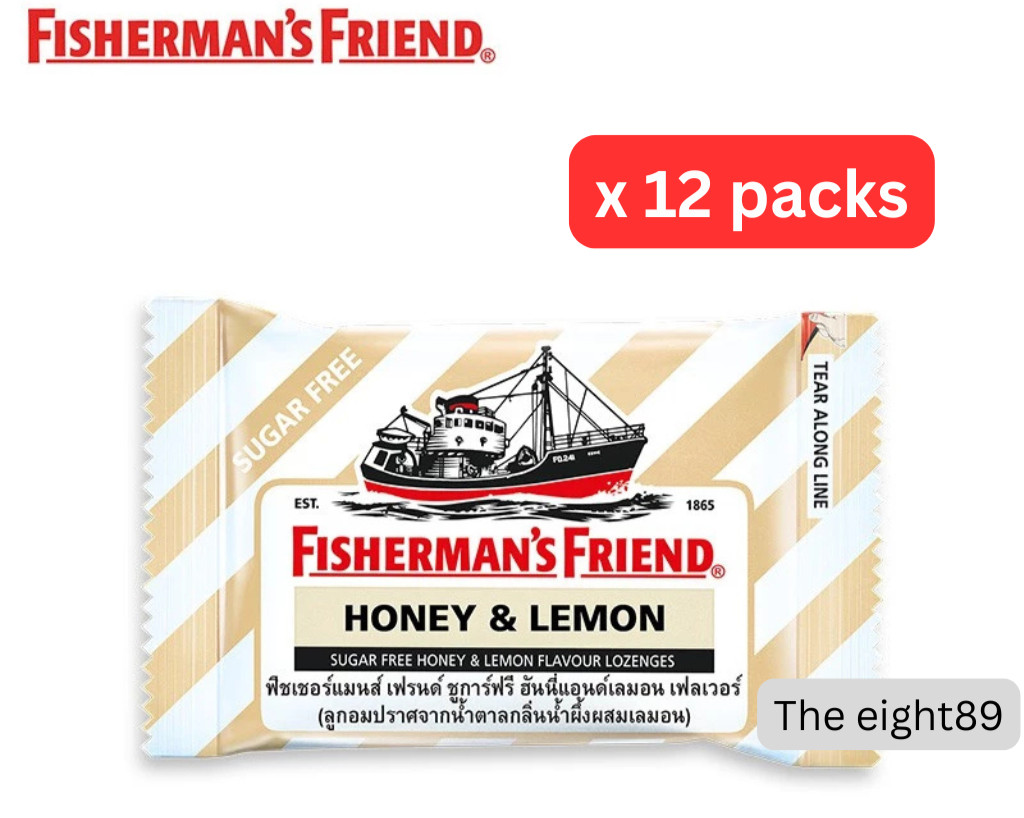 Fisherman’s Friend Sugar Free Honey Lemon Lozenges 22g 12 , 24/ Packs