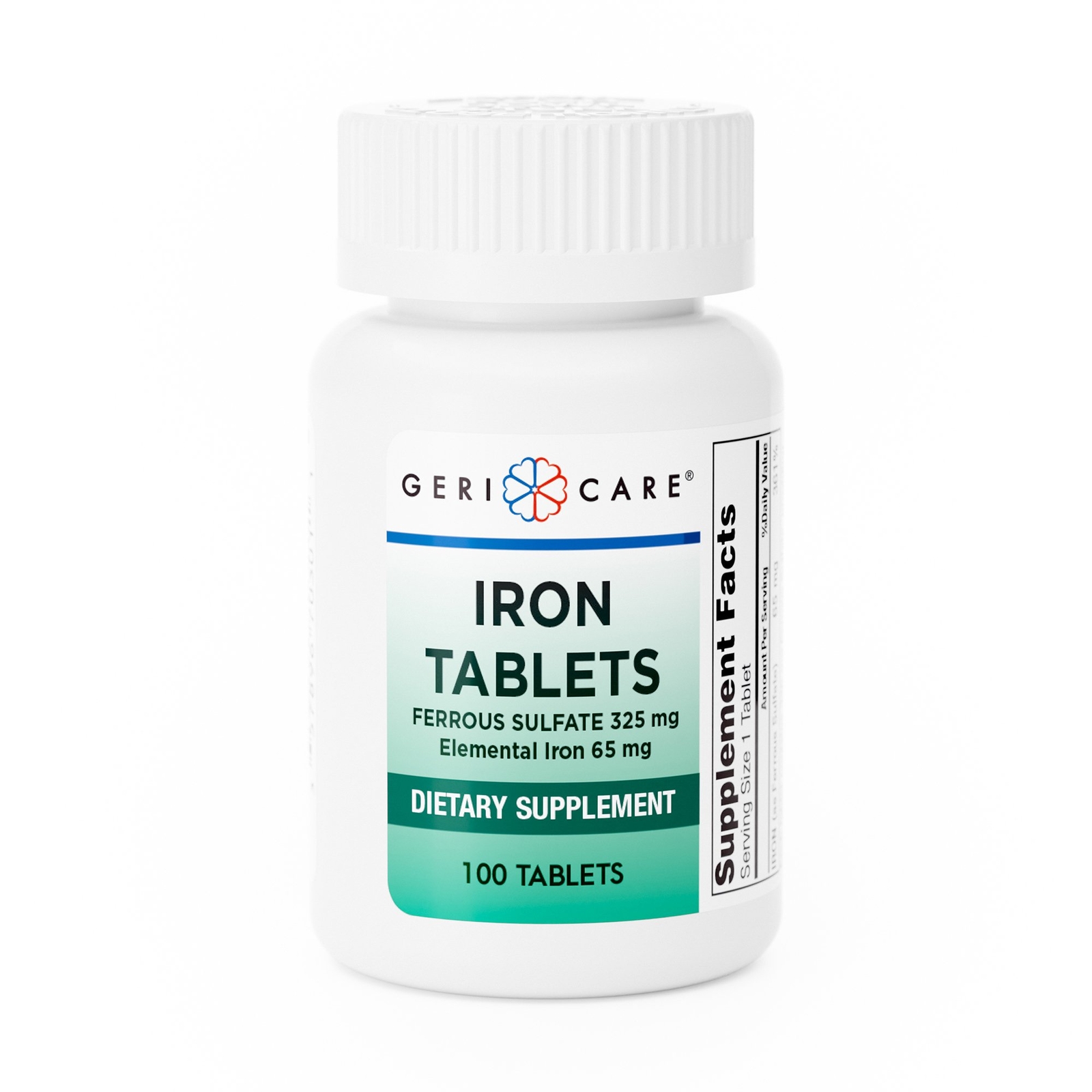Geri-Care Iron Tablet 325 mg 703-01-GCP 1 Bottle 100 per Bottle