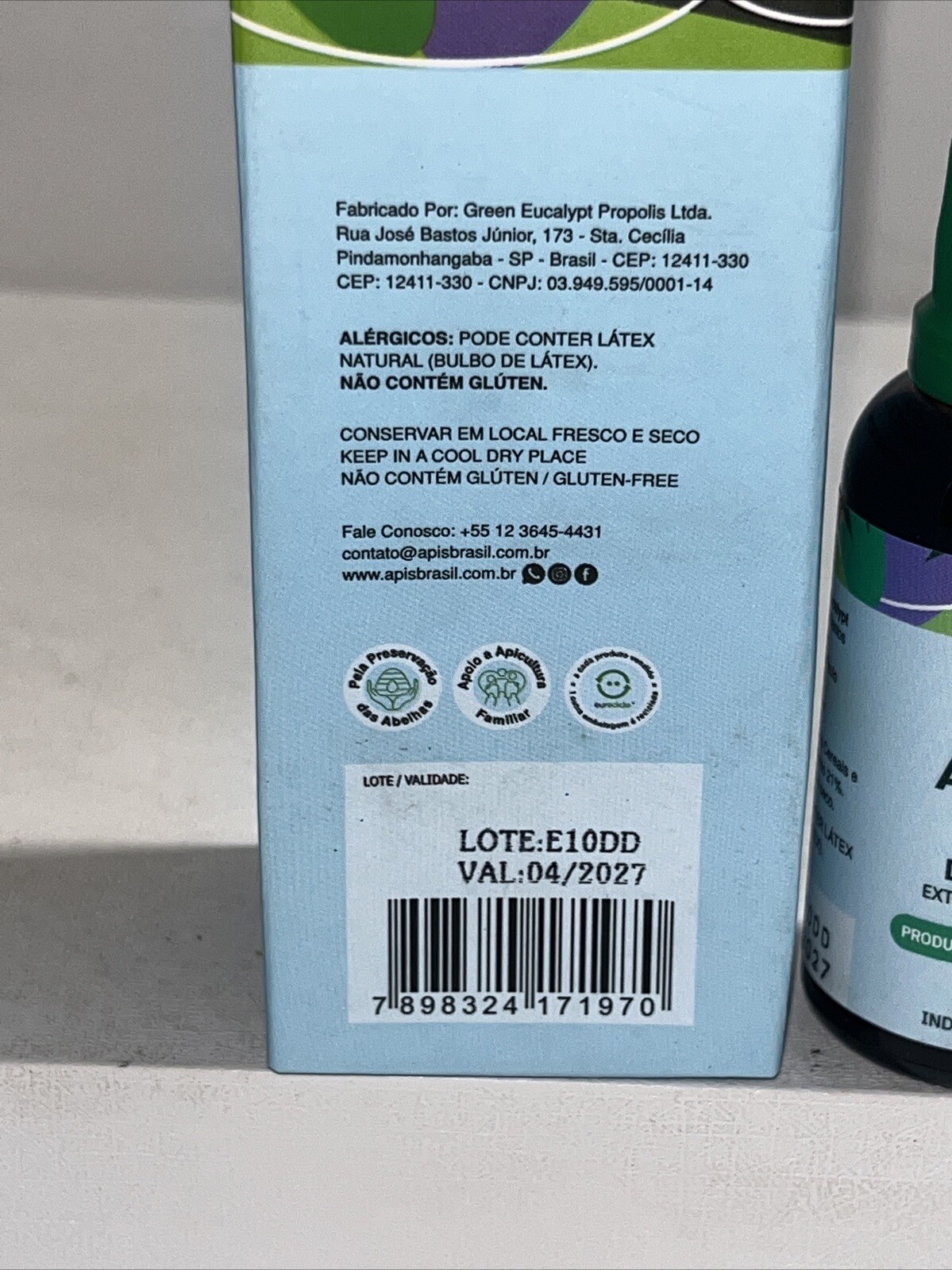 Green Propolis Extract 21% Supplement 1floz Sealed, Damaged Box