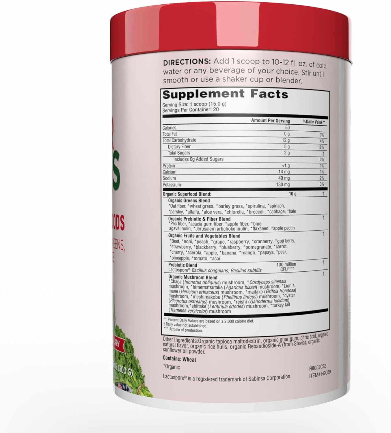 Country Farms Super Greens Organic Drink Mix 50 Superfoods 10.6 Ounce