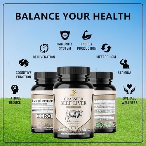 Desiccated Thyroid Supplement W/ Beef Liver Thyroid Glandular Grass Fed, 120 PCS