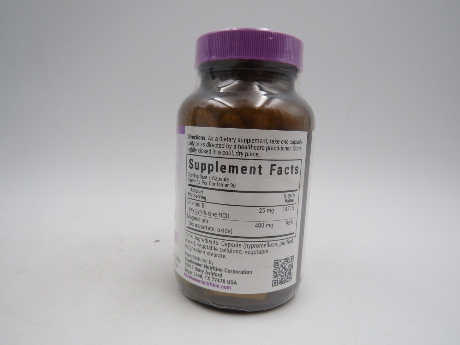 Bluebonnet Nutrition Magnesium Plus B6 90 Vcaps Egg-Free Fish Free