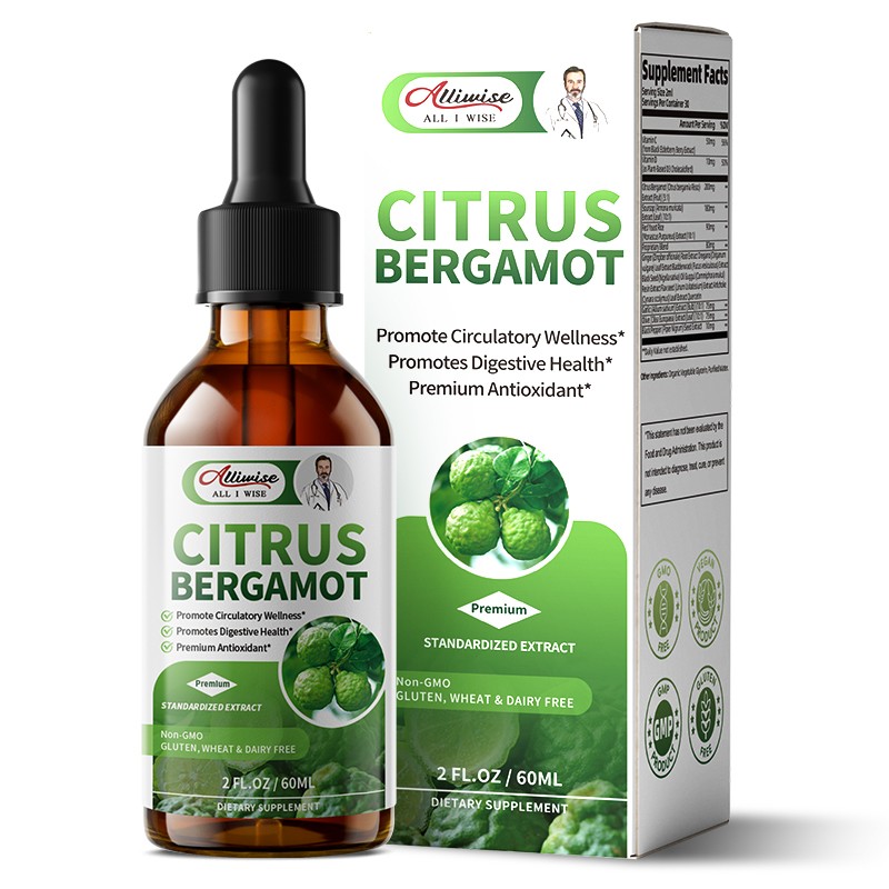 Organic Citrus Bergamot Bergamia Extract 1000 mg Liquid Drops 60ml×2 w/ Soursop
