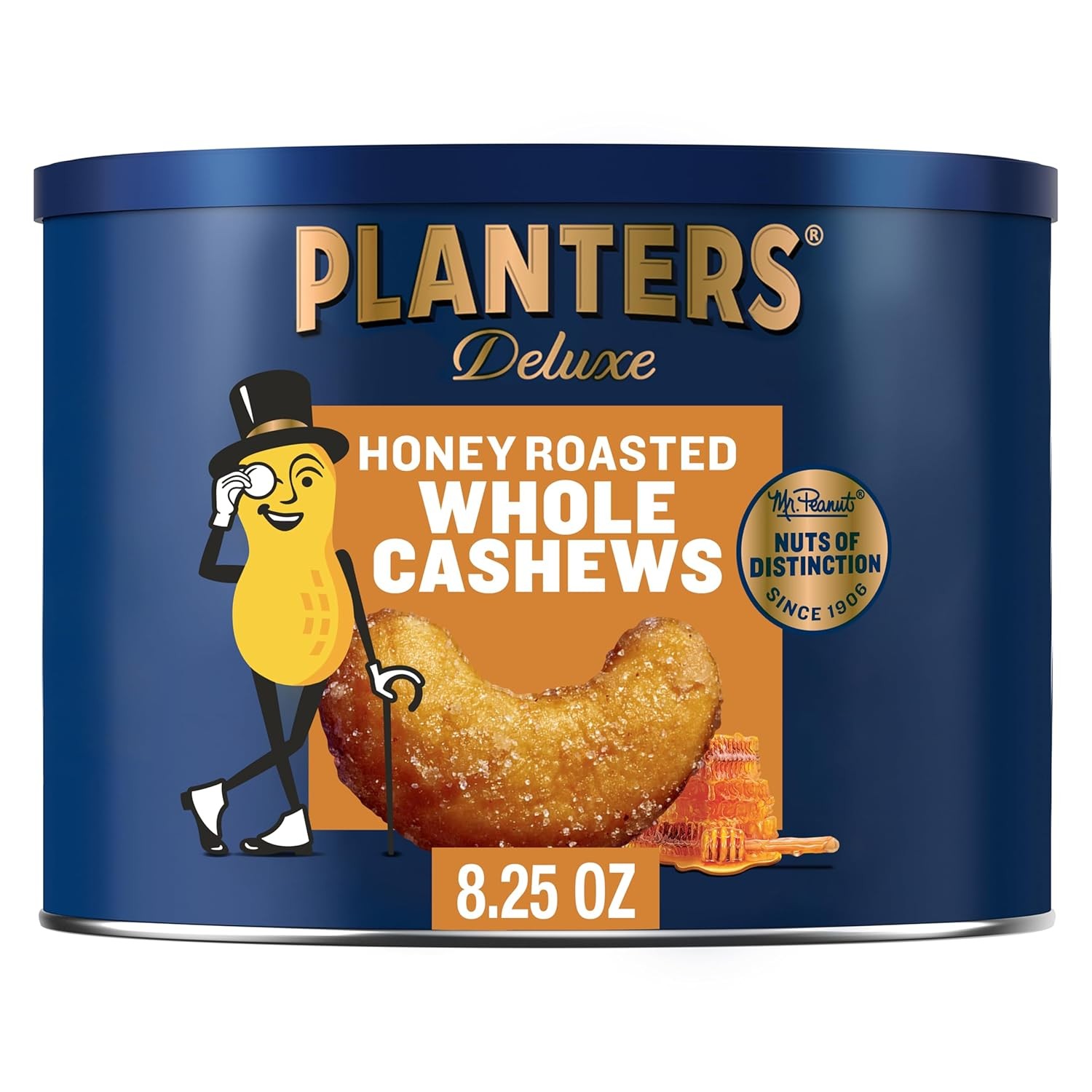 PLANTERS Deluxe Honey Roasted Whole Cashews, Party 8.25 Ounce (Pack of 1)