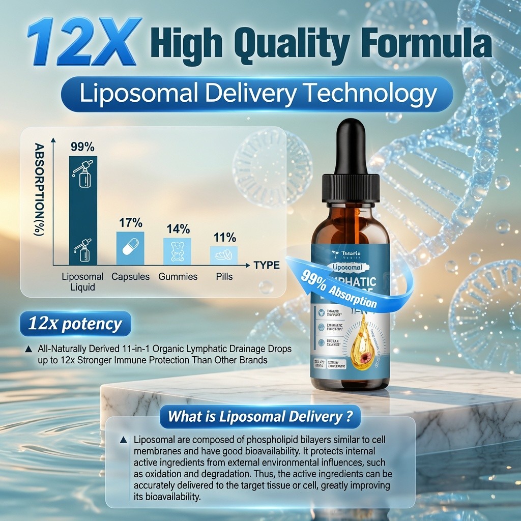 Totaria Health Liposomal Lymphatic Drainage 11-in-1 Immune Support 60ml