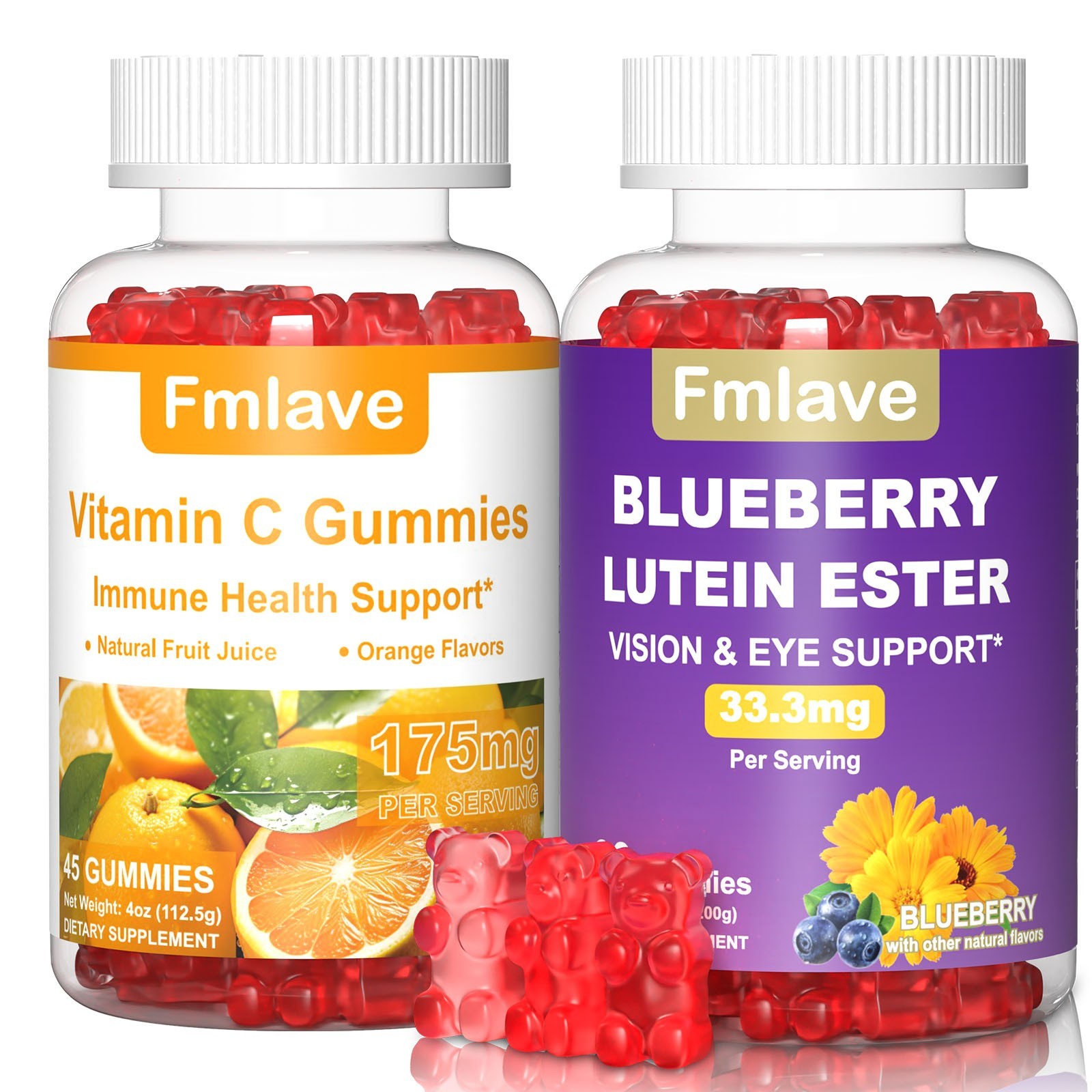 Vitamin C Lutein Ester Gummies Promote Eye’s Health Reduce Vision Fatigue 105pcs