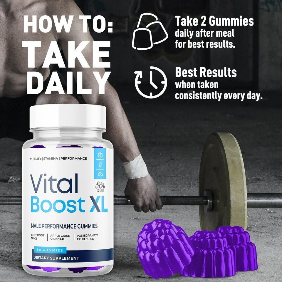 2 PACK Vital Boost XL Mens Health Support Dietary Supplement 120 gummies