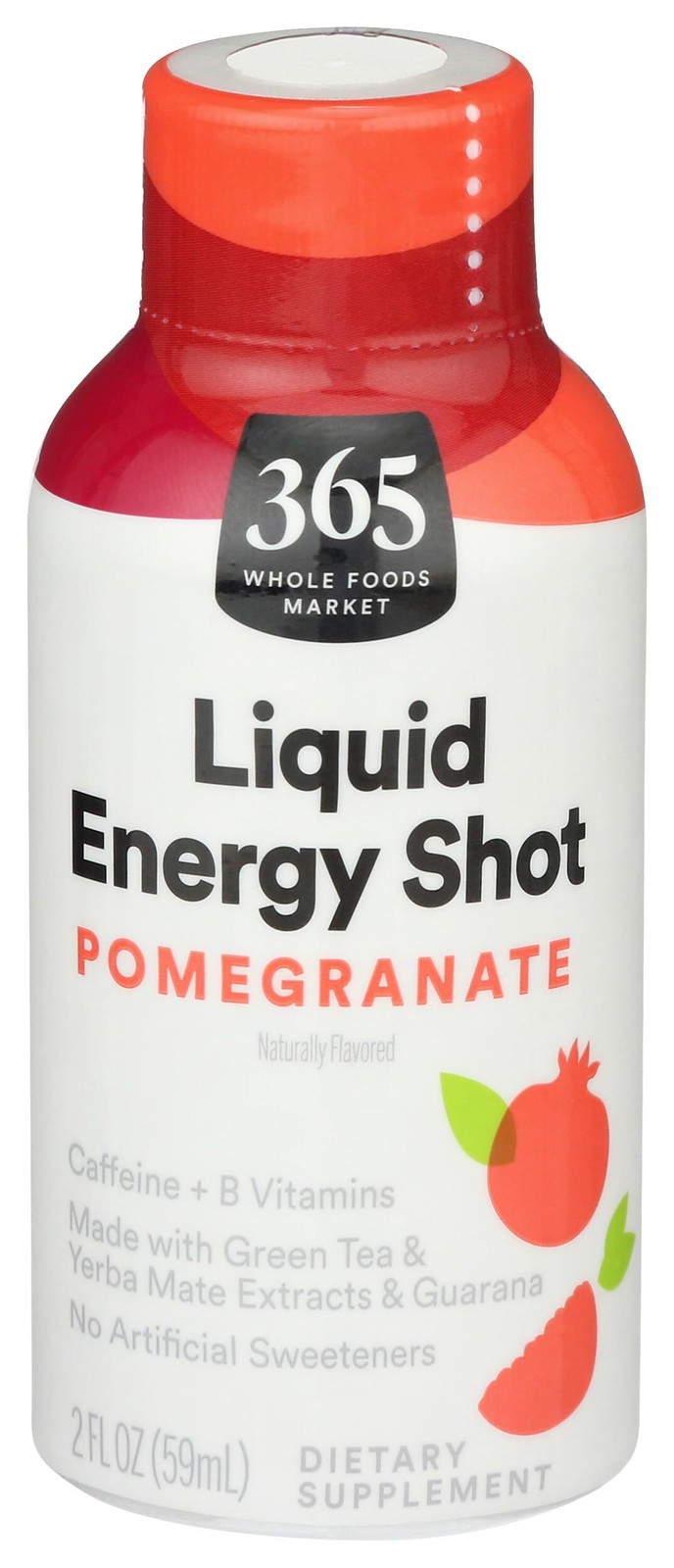 (3 Pack) 365 by Whole Foods Market, Liquid Energy Shot, Pomegranate, 2 fl oz