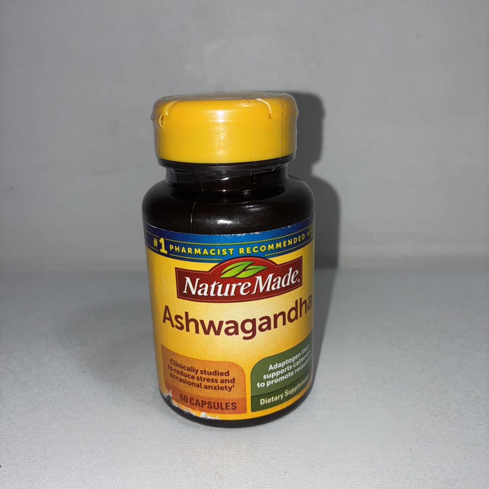 Sealed Nature Made Ashwagandha 60 Caps/ Slightly Damage Outer Packaging
