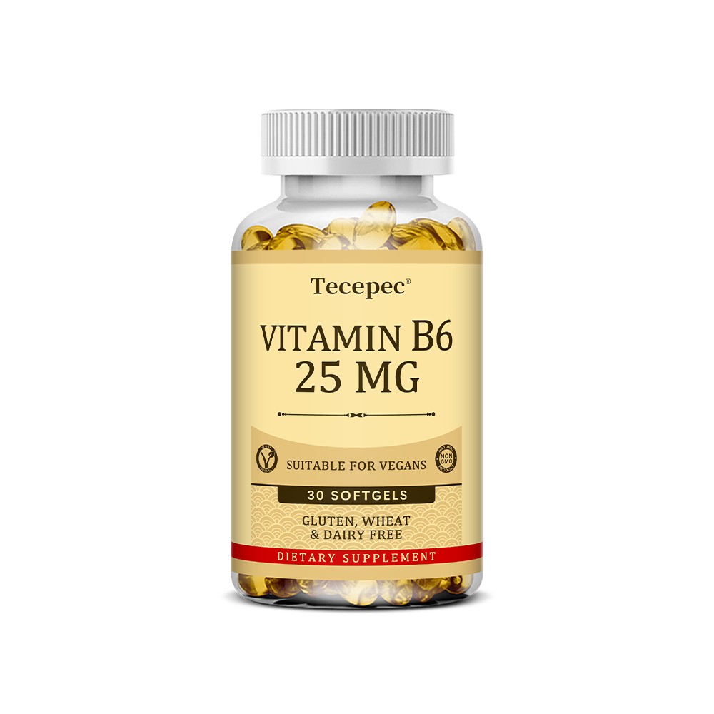 Vitamin B6 25 mg,Supports Energy Metabolism, Heart Health 30/60/120 Capsules