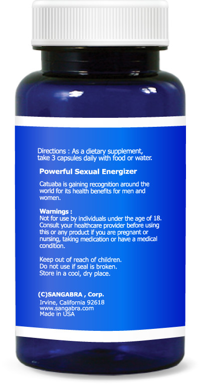 Catuaba Bark Extract, Sexual Arousal, Performance, Agitation, Poor Memory
