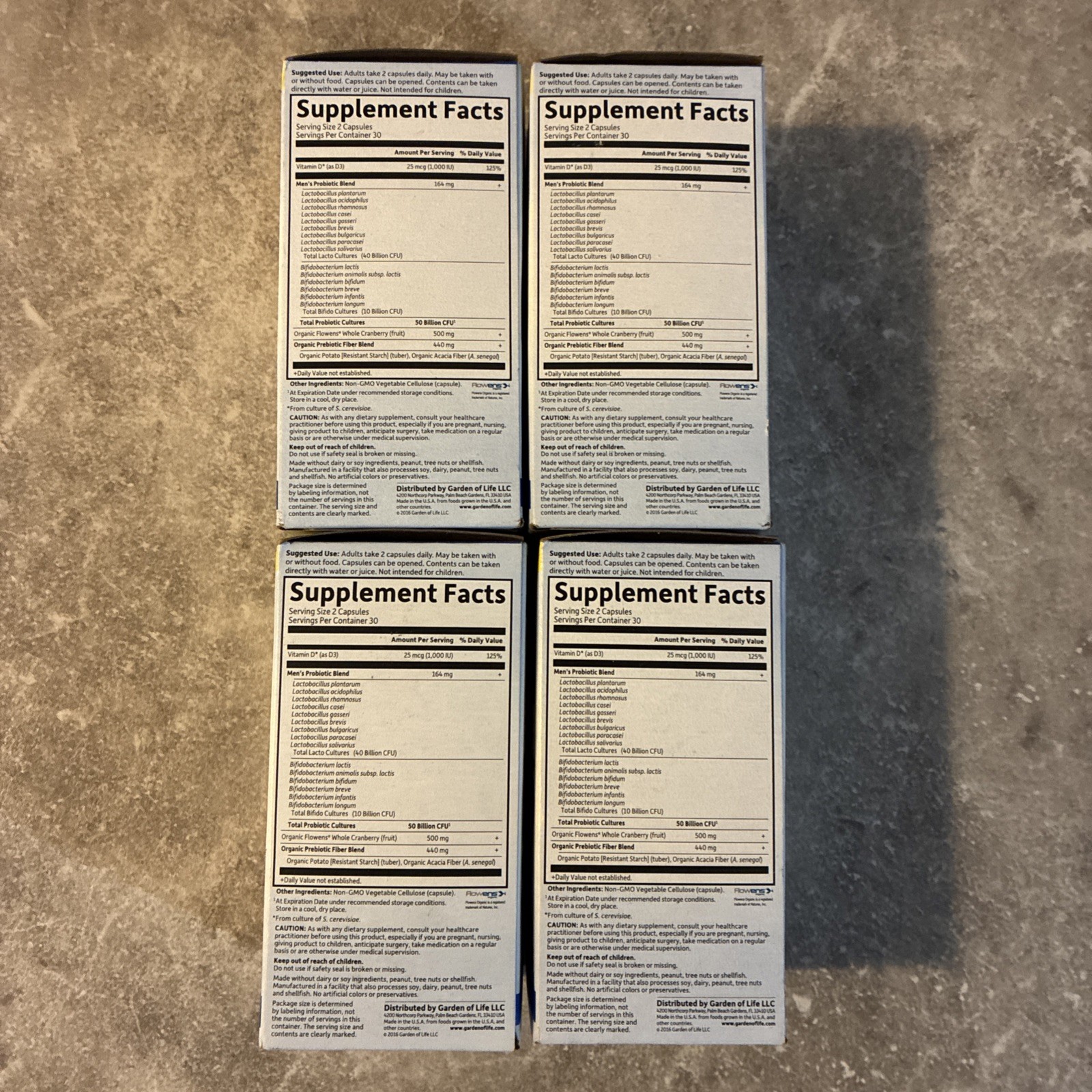 4X-Garden of Life Dr. Formulated Probiotics Prostate 50 Billion 240 Ct Bb 09/26