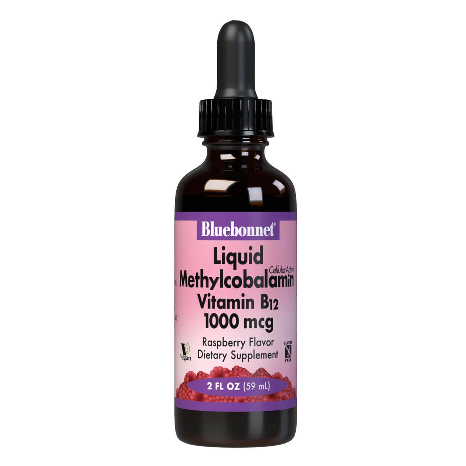 Bluebonnet Liquid Cellular Active Methylcobalamin 1000 Mcg Raspberry 2 fl oz